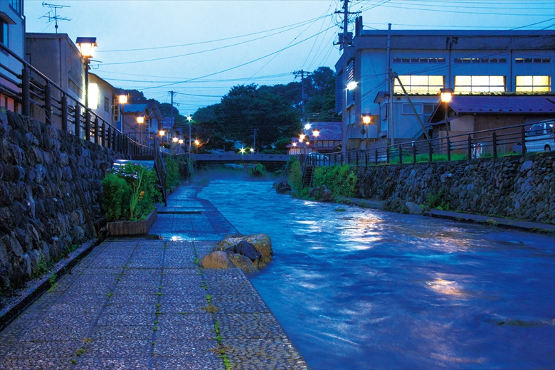 Shizugawa River behind the Shopping Street